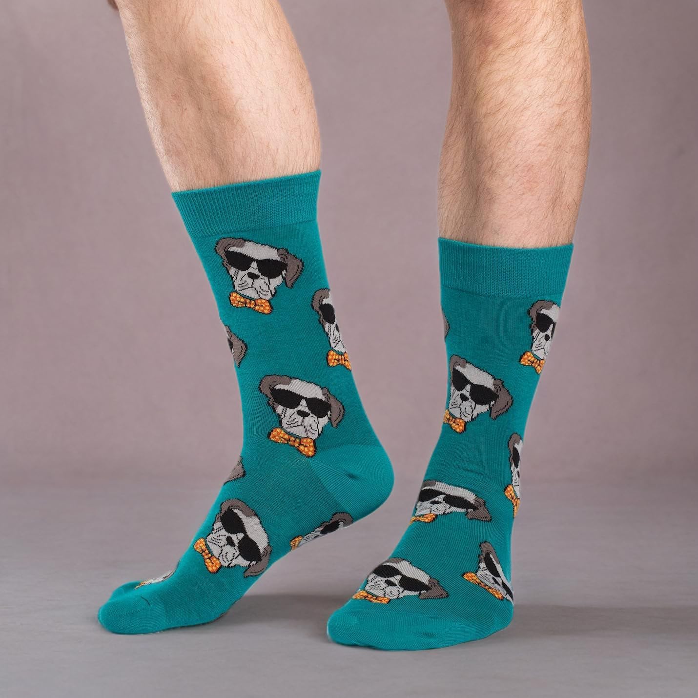 Good Luck Sock Men's Dapper Dog Socks, Adult, Shoe Size 7-12 - Image 3