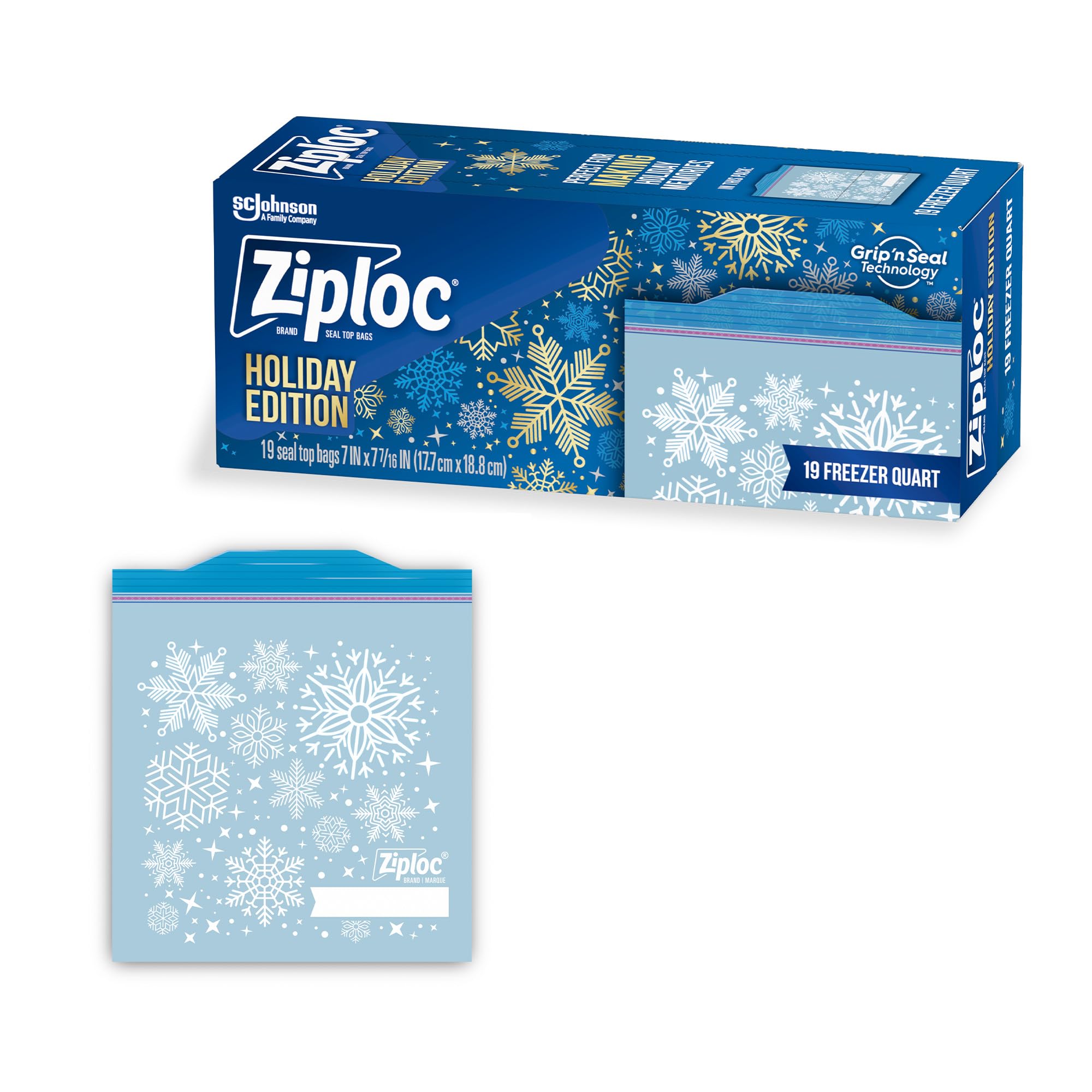 Amazon.com: Ziploc Quart Food Storage Freezer Bags, Grip 'n Seal