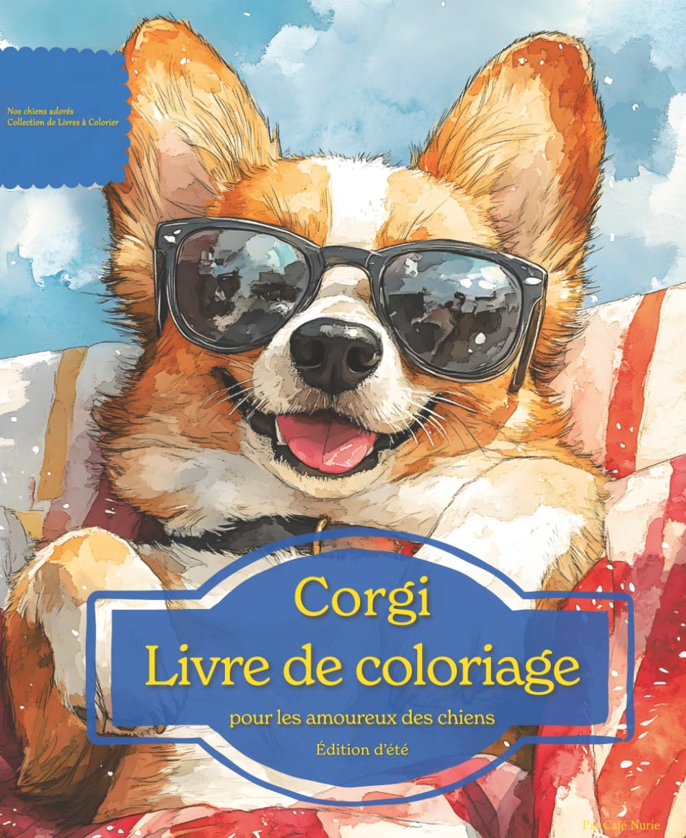 Corgi: Livre de coloriage pour les amoureux des chiens – Édition d’été (Nos chiens adorés)