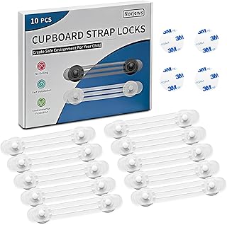 10 Pack Transparent Cabinet Locks Baby Proofing, Child Safet