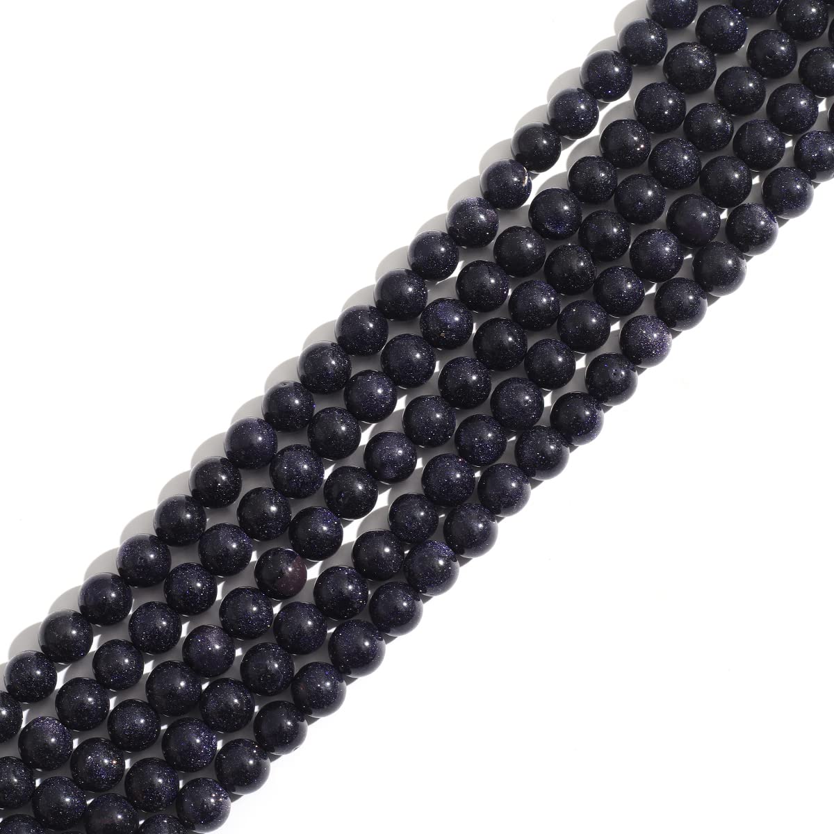 Natural Stone 4mm BlueSand Stone Round Crystal Energy Stone Beading Loose Gemstone DIY Smooth Beads for Bracelet Necklace Earrings Jewelry Making