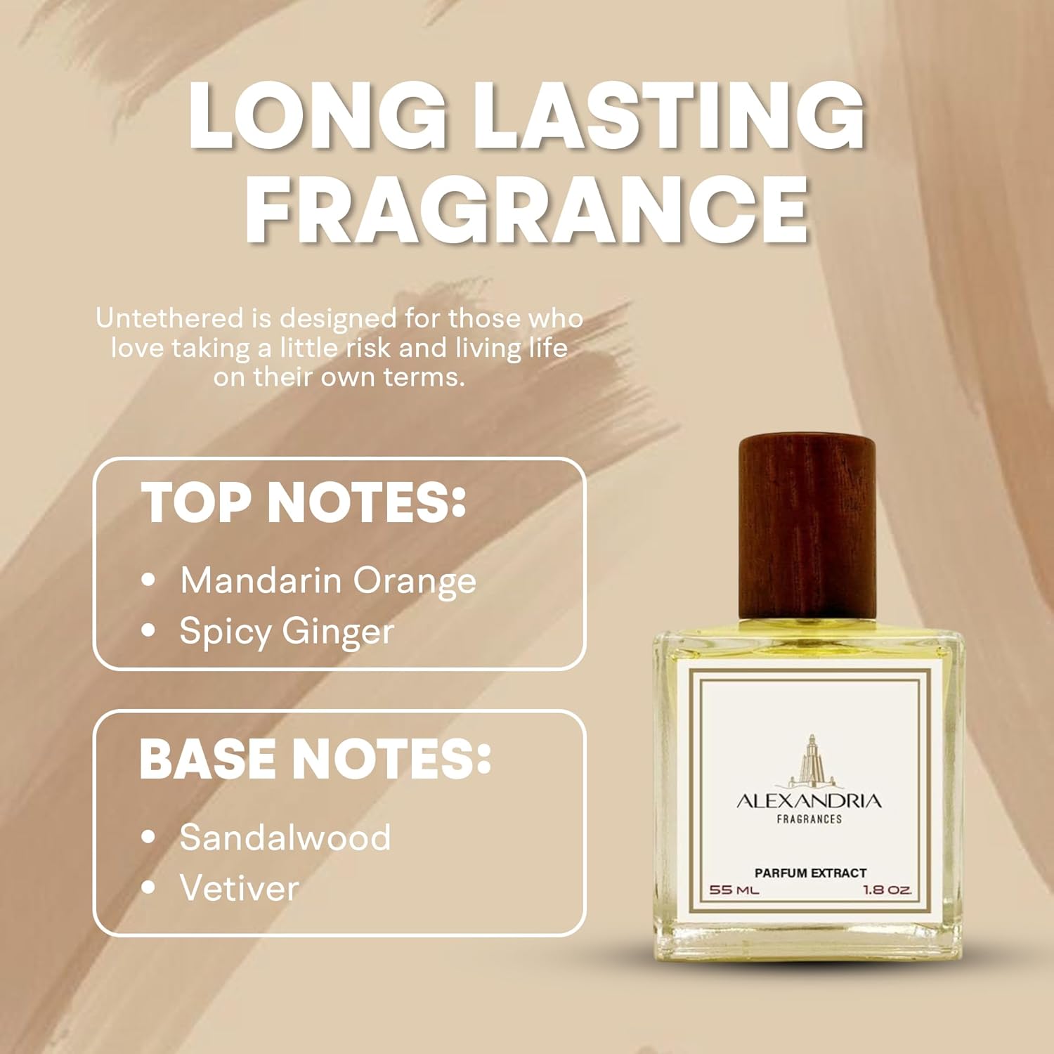Alexandria Fragrances Untethered Perfume - Bold Leather & Amber Parfum for Men and Women - Long Lasting Eau de Parfum Inspired by Spicy Floral Aroma - Luxury Men’s Cologne for Every Occasion - 55ml