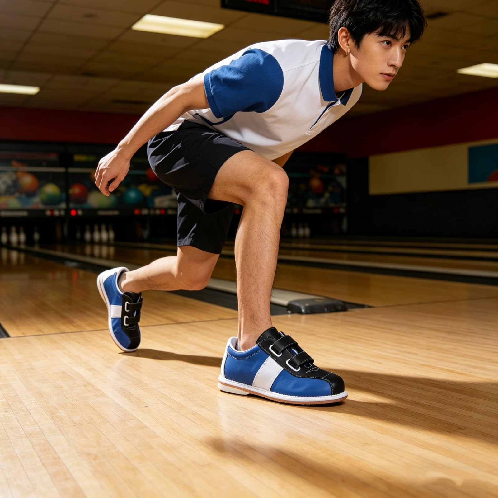 JiuQing Bowlingschuhe Damen Herren Universelle Gleitsohlen Anfänger Gartenbowlingschuhe Obermaterial Aus Leder Für Links Und Rechtshänder