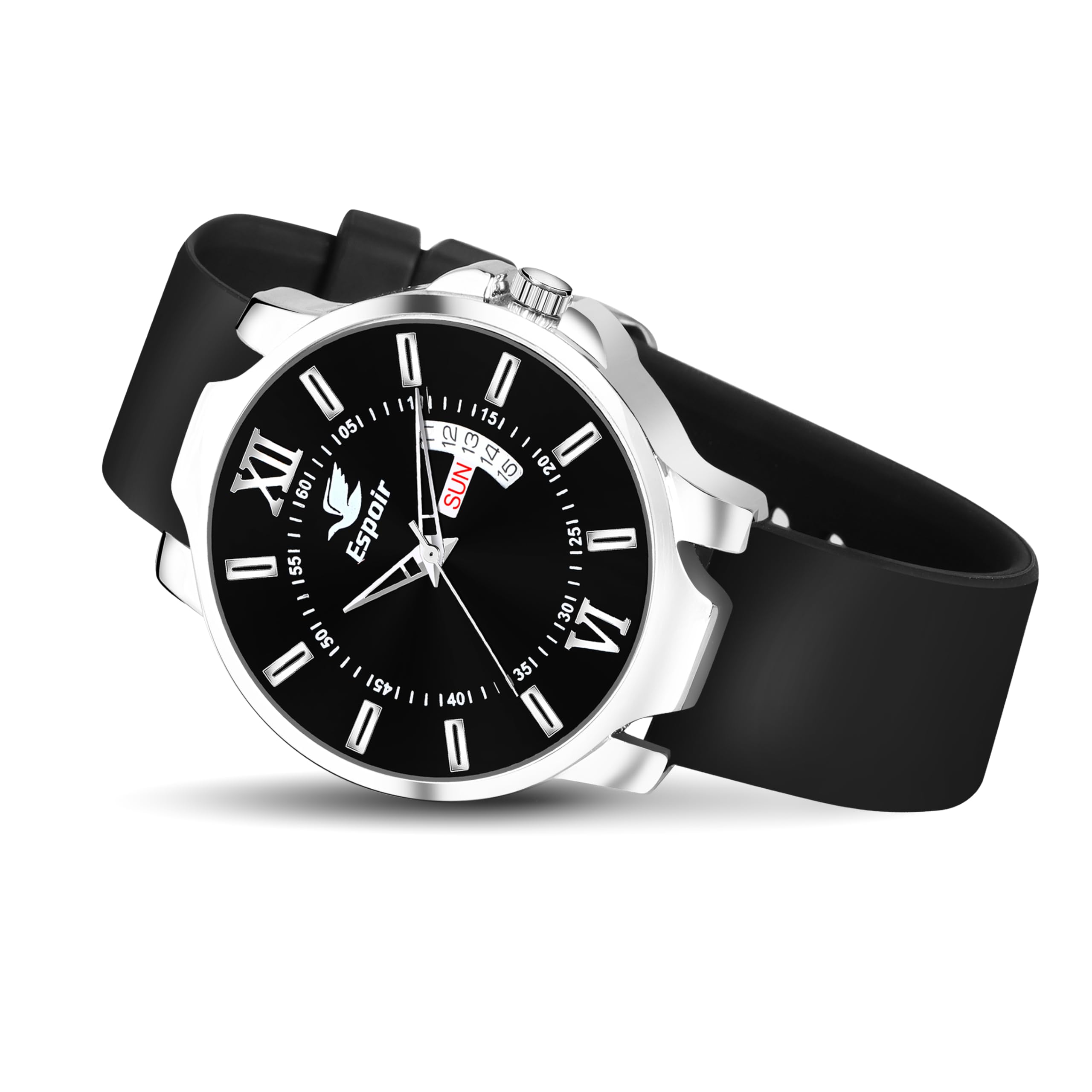 Espoir Day and Date Smart Watch Strap Silicone Mens Watch - Silicone Black (B0D1MM9VLJ) Amazon Price History, Amazon Price Tracker