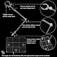 Vista 3 de FINGERINSPIRE 8 Pcs Action Figure Stand Assembly Action Figure Display Holder Base Doll Model Support Stand for 6 inch Action Figures or Effects