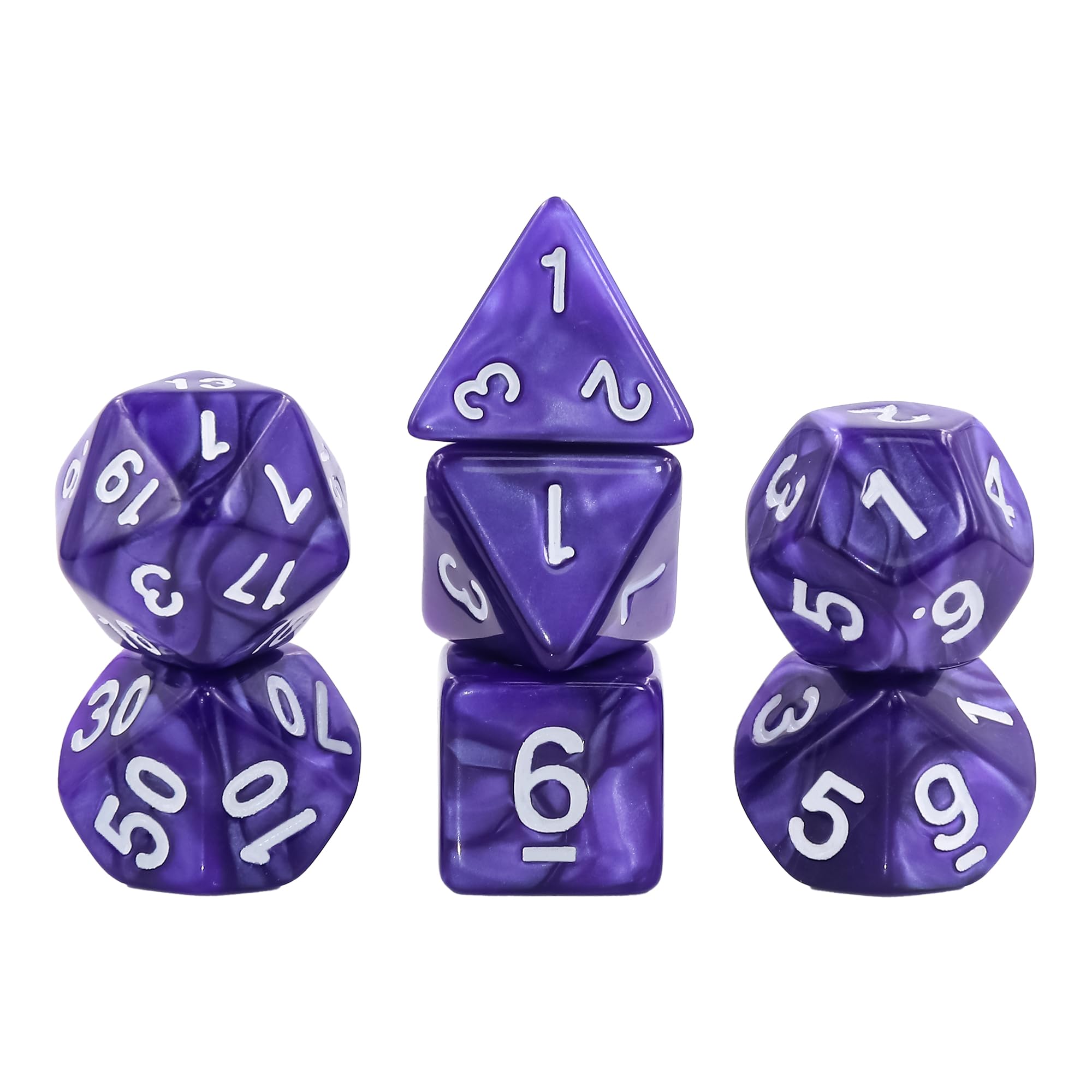 Epic Forge -Set of 7 Multiformat Dice in Box – Pearl Violet