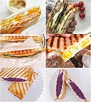 Vista 7 de Flat Bottom Nonstick Pan,Double Sided Frying Pan,Non Stick Coating Aluminum Alloy Waffle Maker Pot,with Dual Handles,for Sandwich Breakfast Panini