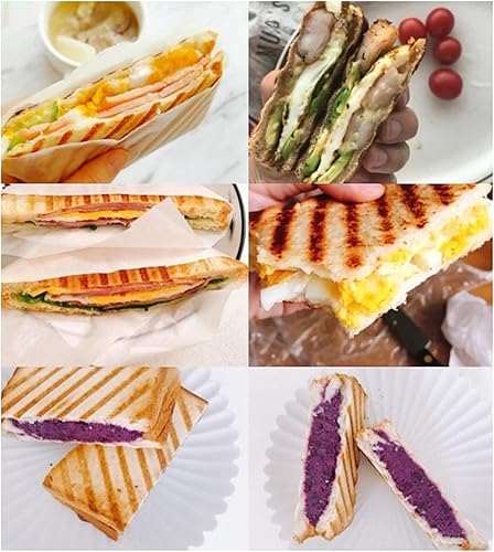 Miniatura 9 de Cyrank Sartén de doble cara, sartén antiadherente de aleación de aluminio con asas de madera desmontables, sartén para hacer huevos, parrilla para