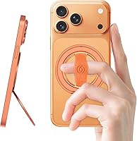 Vista 8 de EWA MagOne 3ª generación [compatible con MagSafe] Soporte de agarre para teléfono con correa para el dedo, soporte de anillo magnético extraíble