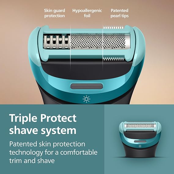 Philips Norelco Body Groomer 9000 Series, Body Hair Trimmer for Men & Intimate Shaver System with UV Cube Cleaner & Adjustable Back Attachment, 100% Showerproof, BG9480/50