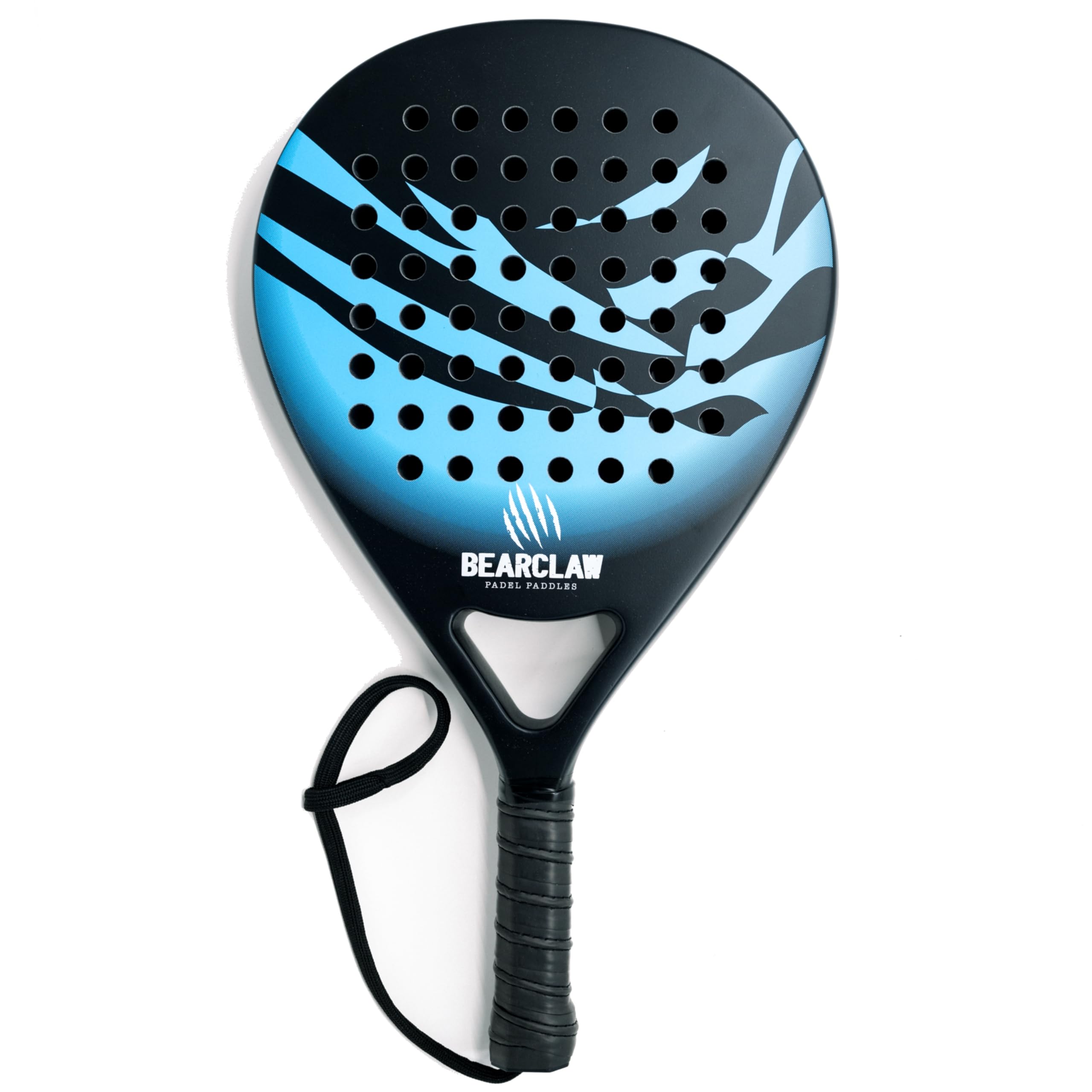 Bearclaw Padel Racket - Blue/Black - Carbon Fiber Surface with EVA Memory, Flex Foam Core - Lightweight Padel Racquet