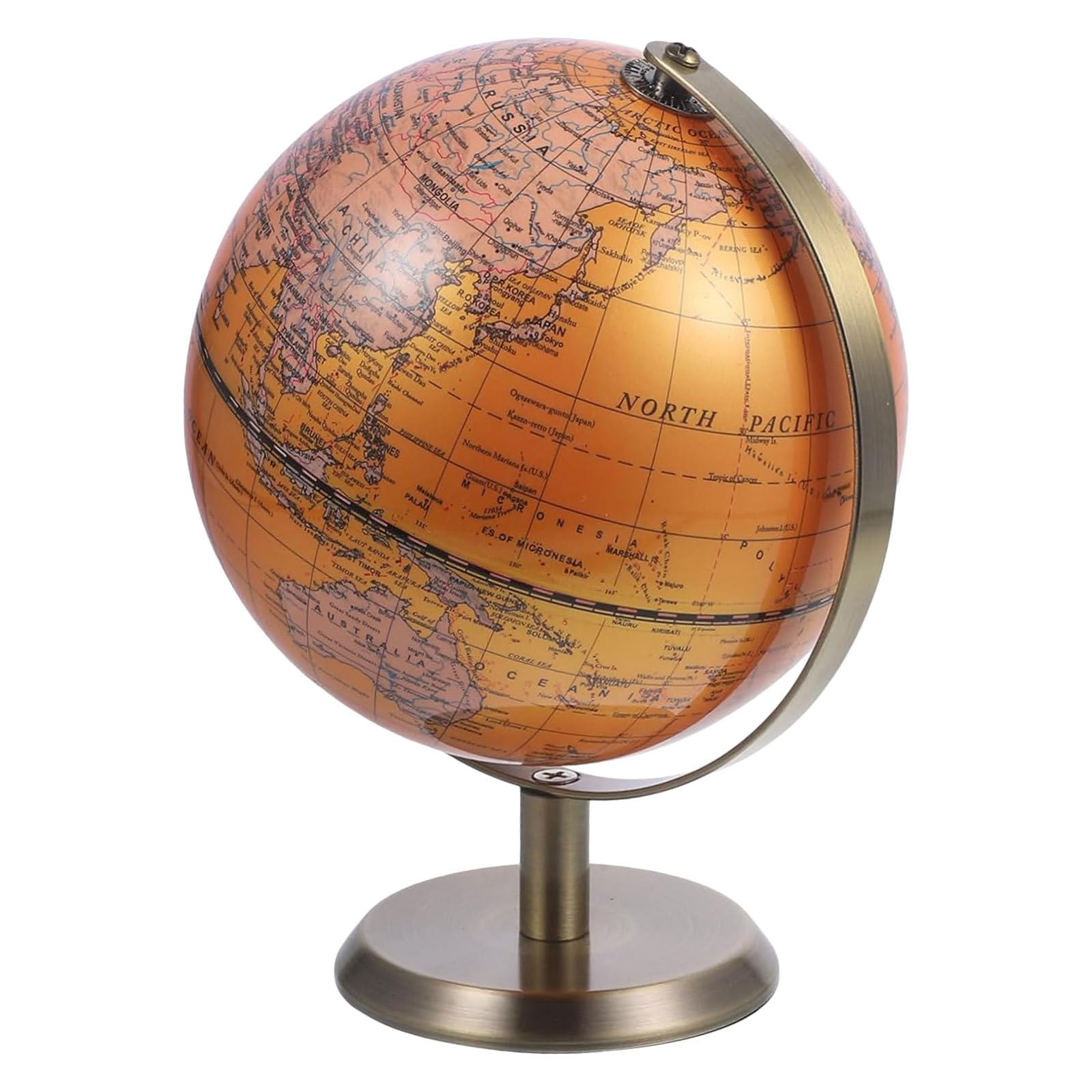 SUPVOX Ornamento a globo terrestre rotante: mappamondo da scrivania da 5,5 pollici per ufficio o soggiorno, esplorazione geografica - mappa geografica da tavolo per ufficio