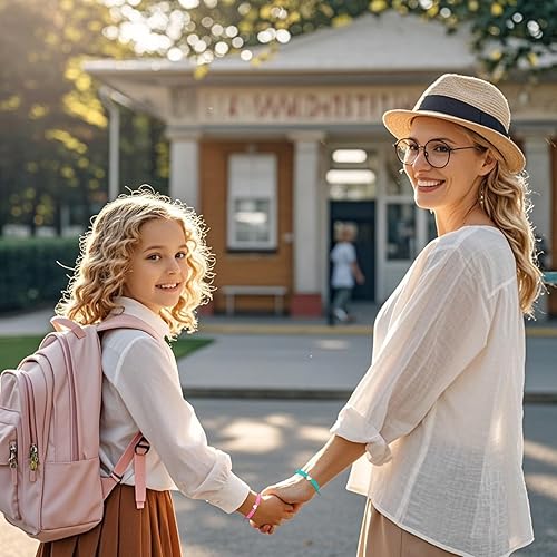 Miniatura 2 de Long tiantian Pulsera para el primer día de jardín de infantes, suministros de pulsera de regreso a clases, pulsera para mamá e hija, regalos de