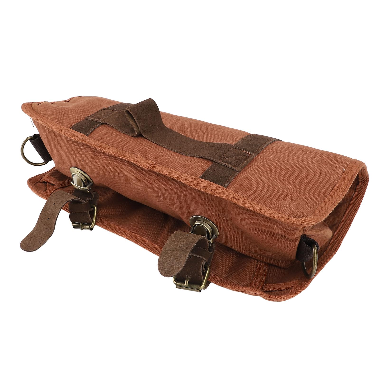 Bartender Tool Bag Canvas Leather Portable Multiple Storage Compartments Barware Travel Brown