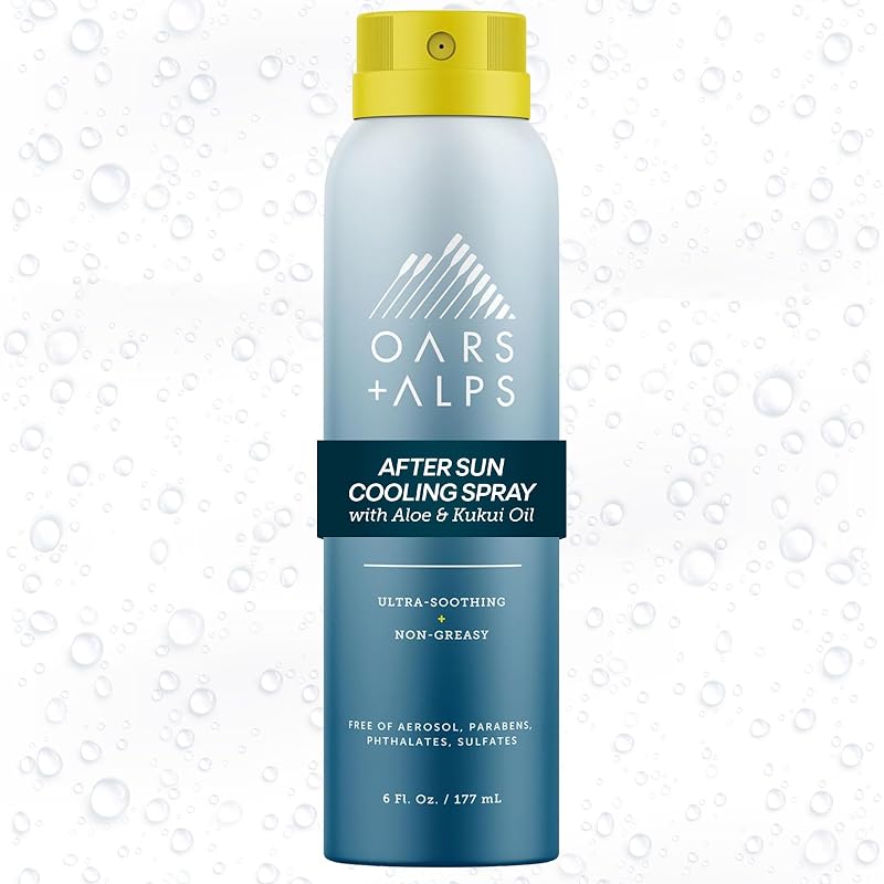 Spray pós-sol Oars + Alps com aloe vera, fragrância de aloe vera e chá verde, 180 mL