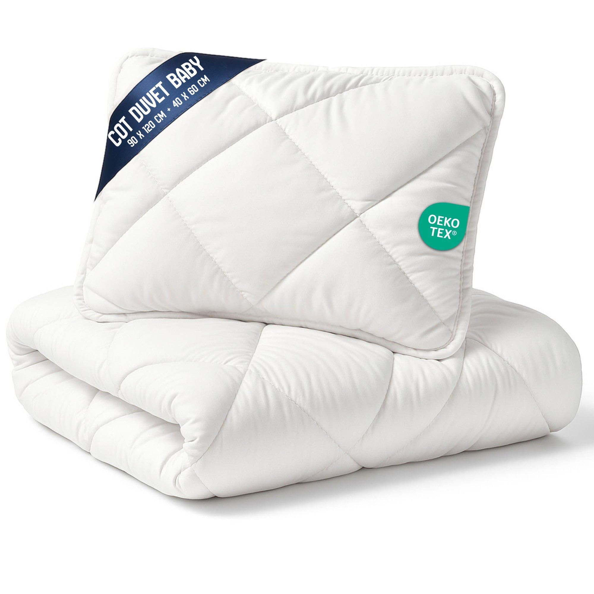 Totsy Baby White Cot Duvet 90X120 Cm Baby - Soft And Breathable Bedding For Crib And Toddler Bed Cozy And Lightweight Filling Suitable For All Seasons Oeko-Tex Certified 90 X 120