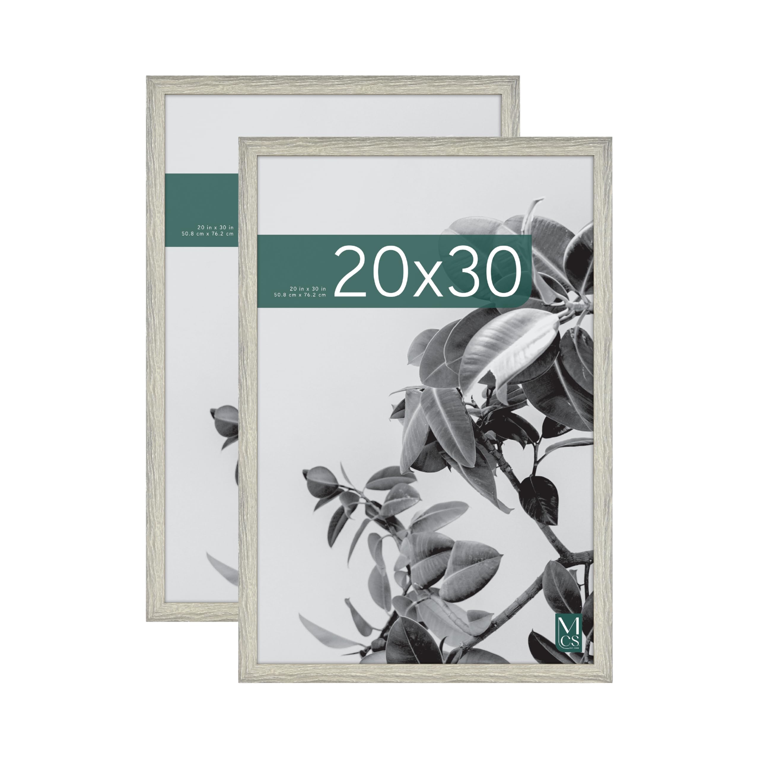 MCS Studio Gallery Poster Frame, 20x30, Gray Woodgrain, 2-Pack