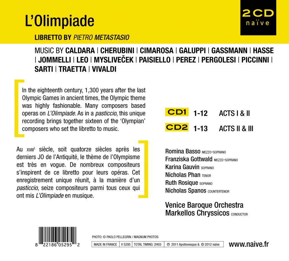 L'Olimpiade: the Opera