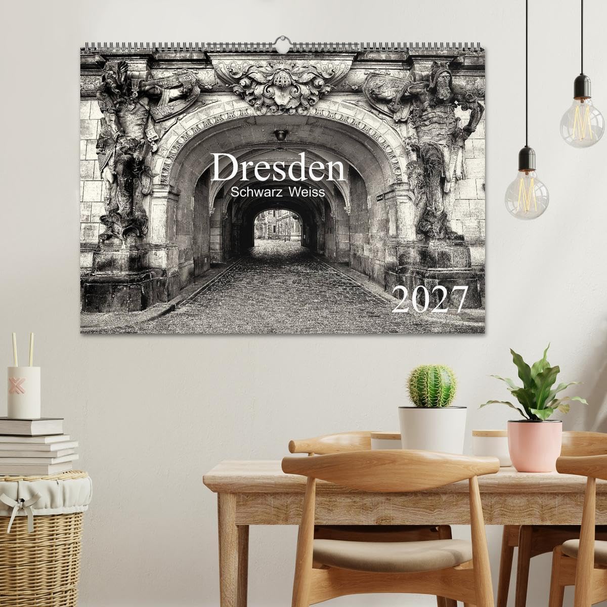 CALVENDO - Dresden Schwarz Weiss 2027 (Wandkalender 2027 DIN A2 quer), Monatskalender: Impressionen der Stadt Dresden in Schwarz Weiss.