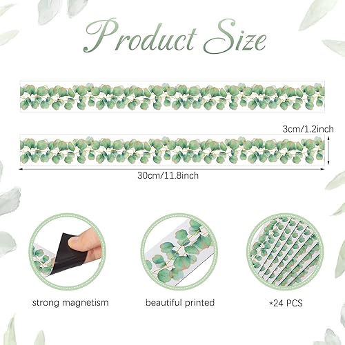 Miniatura 2 de 24 bordes magnéticos para pizarra blanca, tiras magnéticas para tablón de anuncios, bordes de tablón de anuncios, decoración de pizarra para el aula