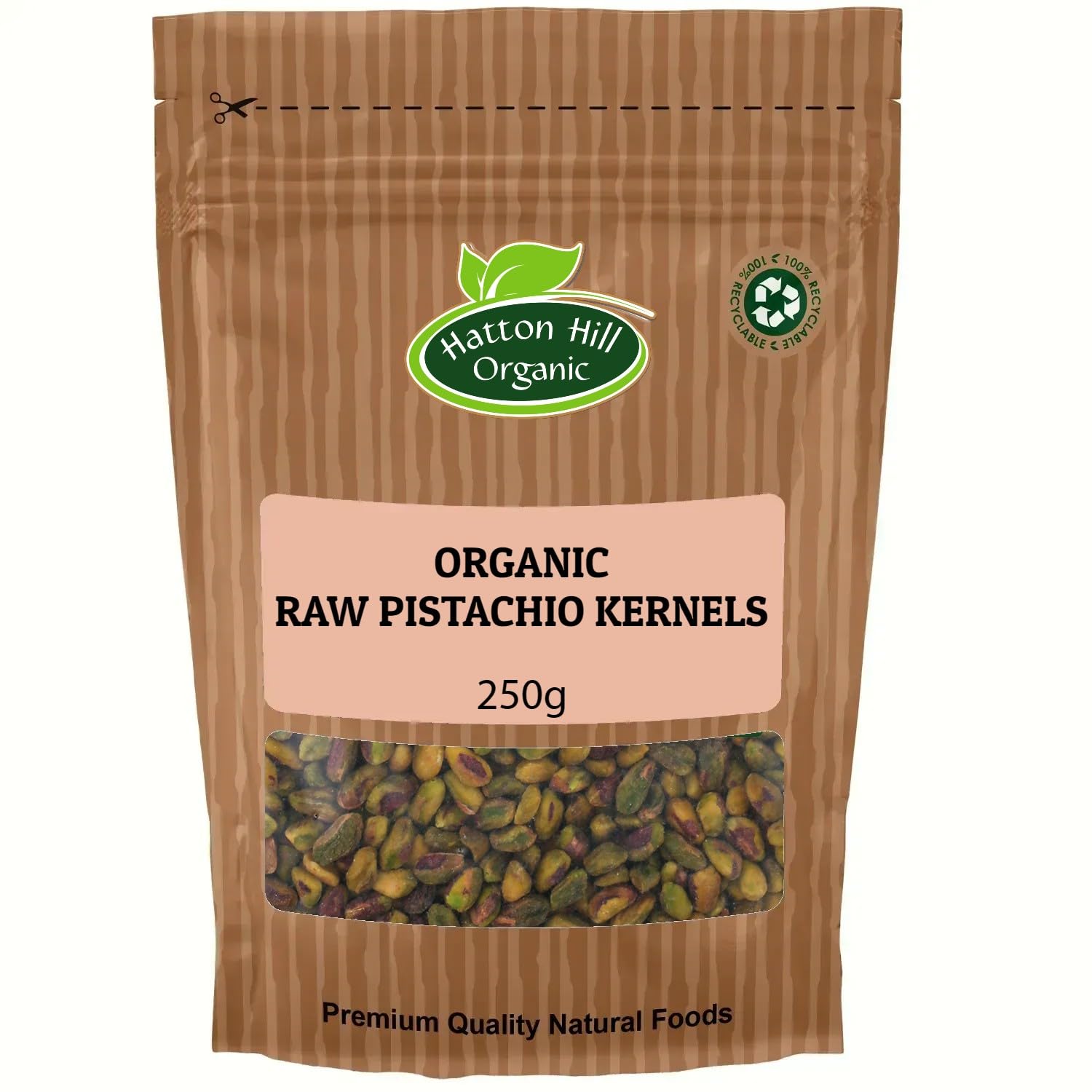 Organic Raw Pistachio Kernels 250g by Hatton Hill Organic