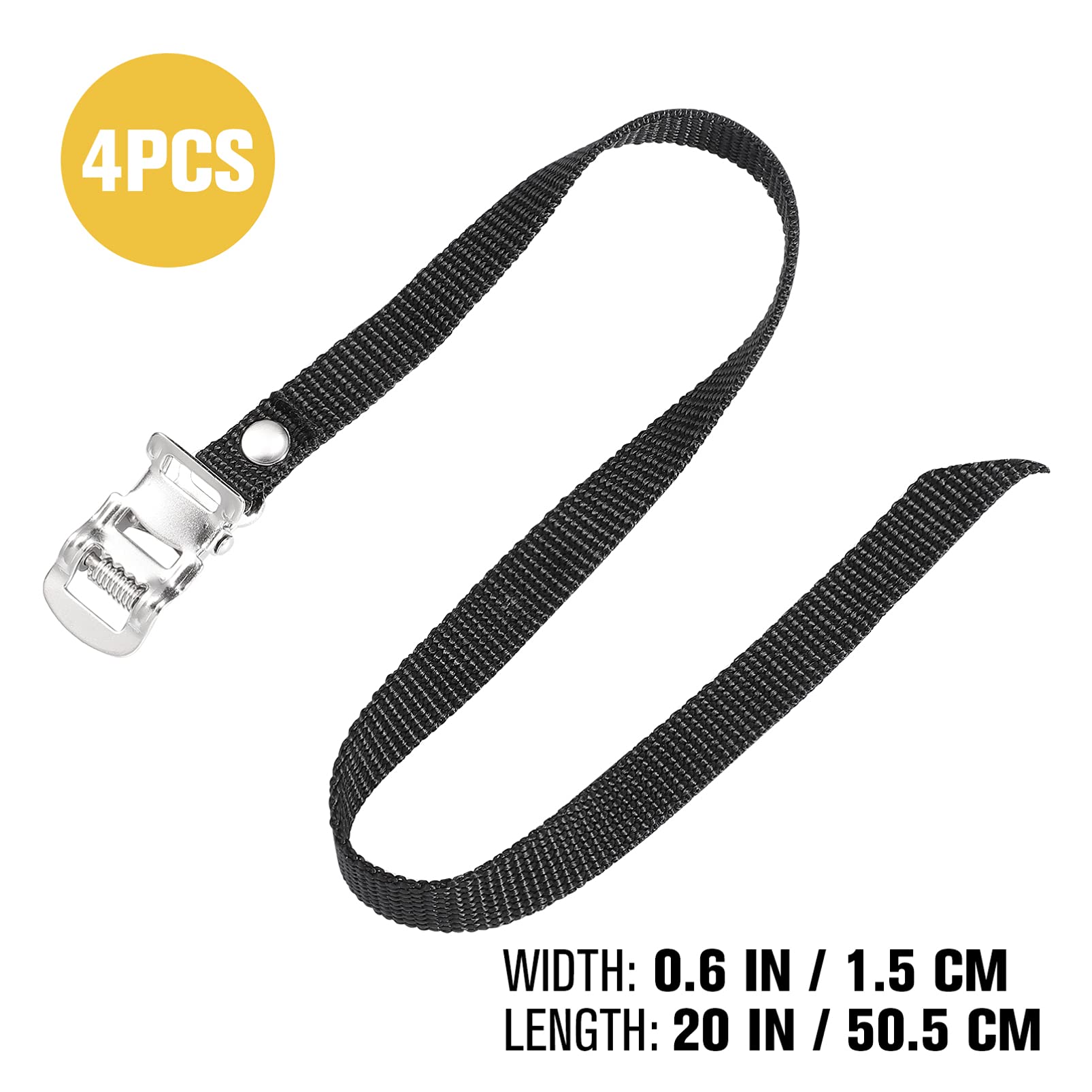 Correas de amarre con trinquete, paquete de 4, correas para portaequipajes, correas de amarre ajustables, cinturones de tensión con liberación rápida, correas para los dedos del pie del pedal de las