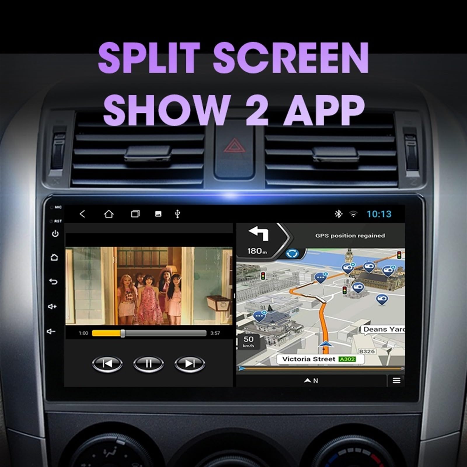 Nawigacja satelitarna Radio Samochodowe Nawigacja GPS Multimedialny Odtwarzacz Wideo Stereo(T3L P-DVR(Carplay))