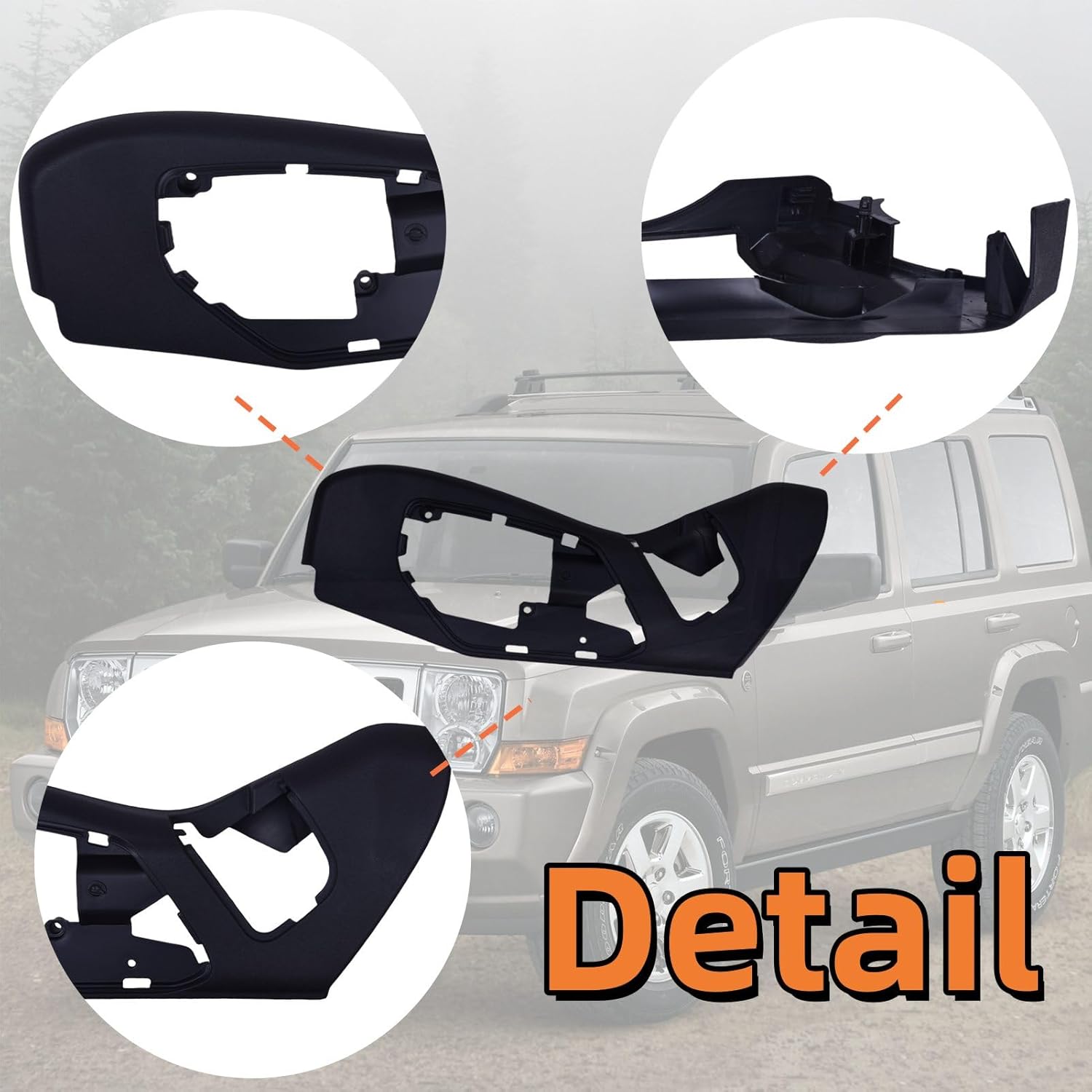 Front Driver Side LH Outer Seat Trim Panel Cap Compatible With Jeep Grand Cherokee Commander 2006 2007 2008 2009 2010 1BG391DVAA 1BG39XDVAA