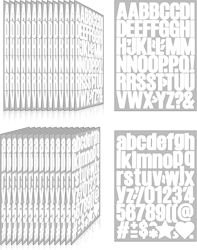 Vista 368 de Calcomanías de letras, 300 piezas, 30 hojas, vinilo autoadhesivo, impermeable, números de buzón, alfabeto para buzón, ventana, puerta, letrero, Negro