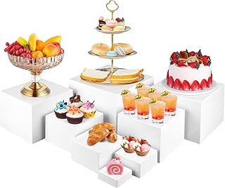 8PCS Buffet Risers，Large Food Risers for Buffet Table, Dessert Table Display Set,Food Stands for
