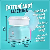 Vista 2 de Nostalgia - Máquina clásica de algodón de azúcar para encimera, manual, fabricante de caramelos retro vintage incluye 2 conos reutilizables y Agua