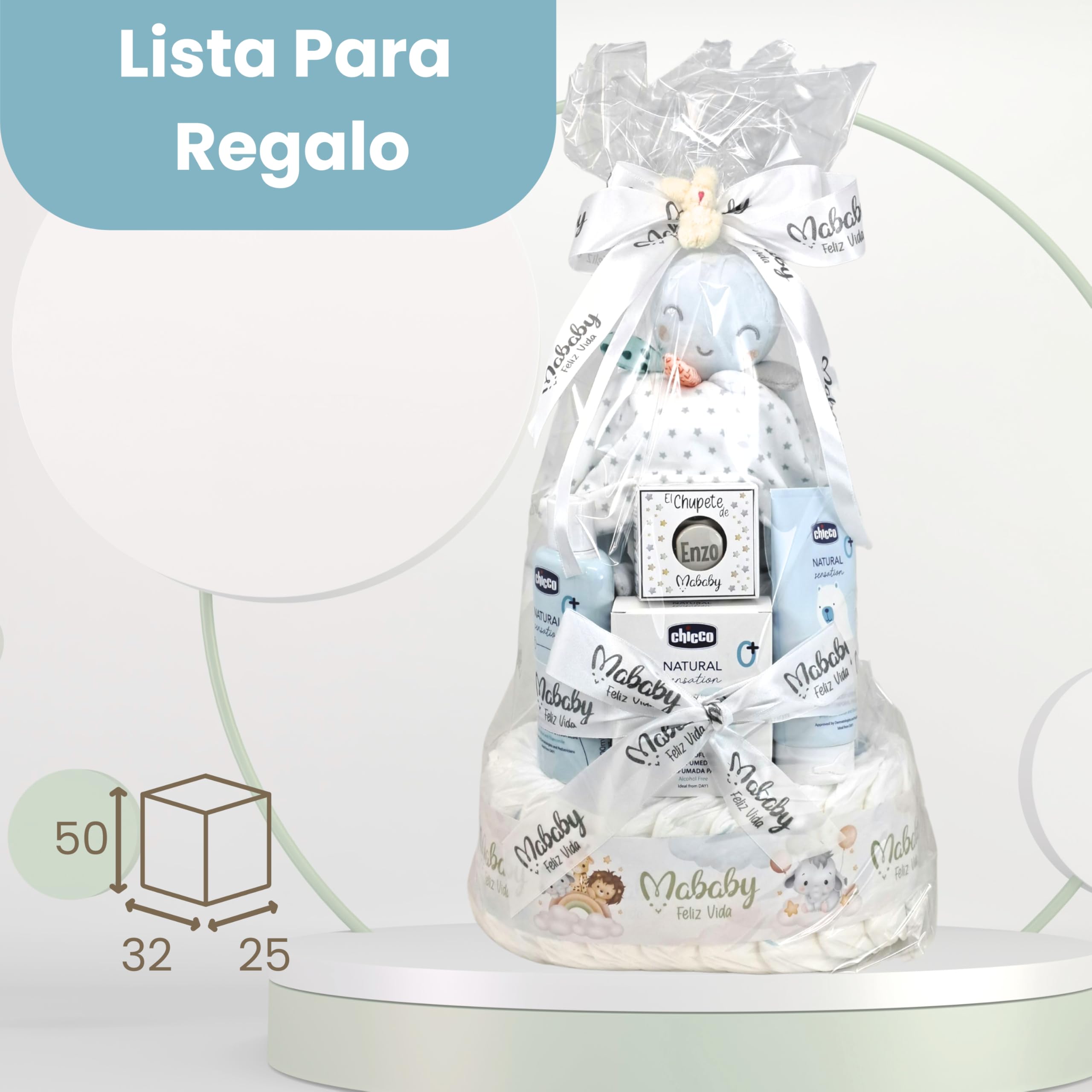 Tarta de Pañales Bebé Personalizada Mi Pulpito, 3 Pisos, Dou Dou Pulpo con Sonajero, Chupete con Nombre, Set de Higiene, Toallitas y Regalo Baby Shower Canastilla Original (Rosa)