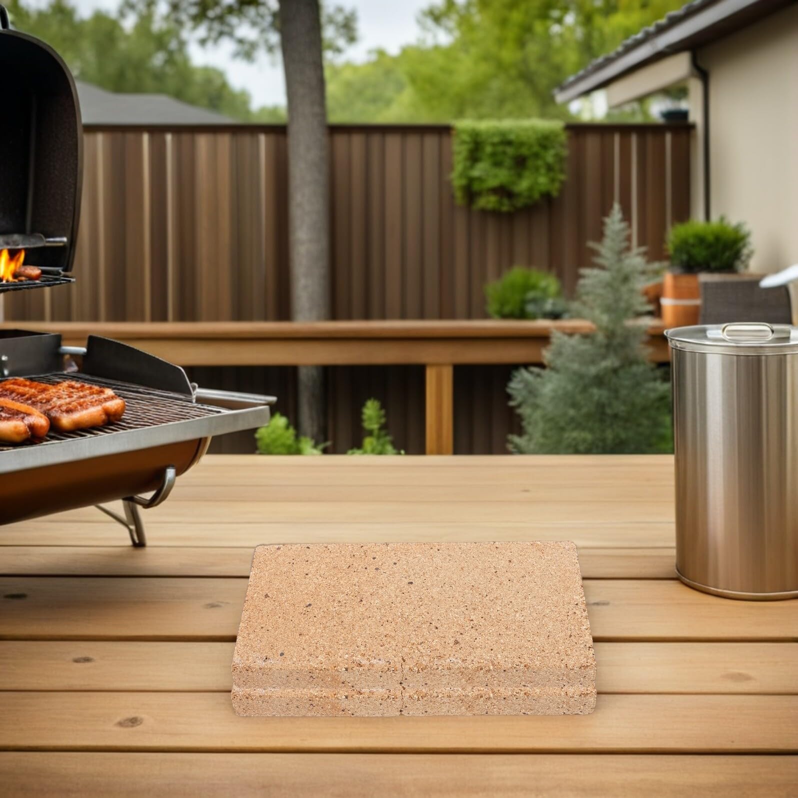 jojofuny Ladrillos Refractarios de Arcilla para Estufas de Leña Resistentes a Altas Temperaturas Tamaño 230X114X20 MM 2 Piezas para Aislamiento Térmico y Reparación de Chimeneas