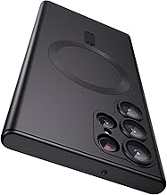 Matte for Samsung Galaxy S22 Ultra Case, Compatible with MagSafe, Slim Thin Magnetic Cover with Built-in Camera Lens Protector Shockproof Phone Shell (Black)