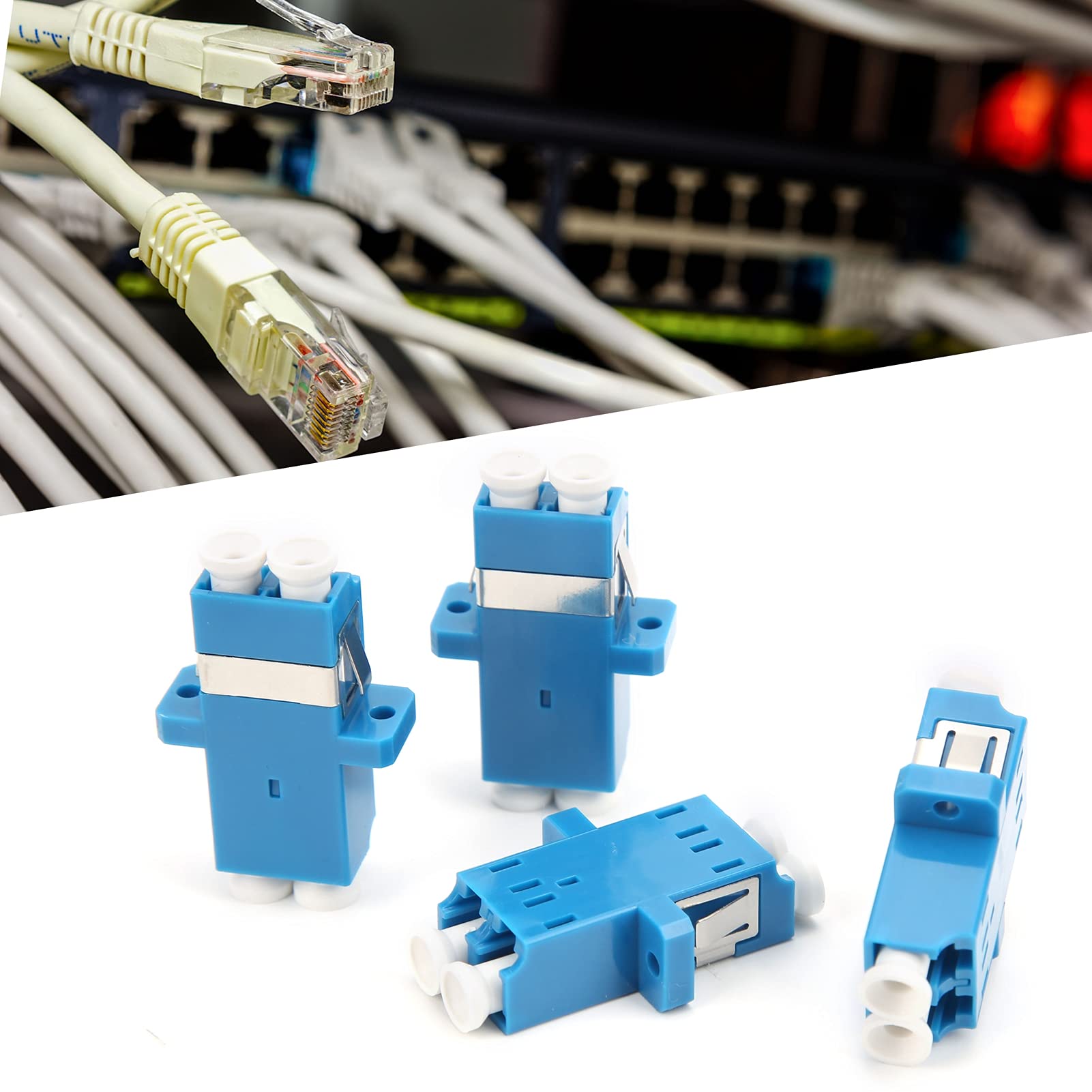 Coupleur de Fibre Optique 50Pcs, Adaptateur de Connecteur Duplex LC-LC/UPC Connecteur de Fibre Optique Connecteur Industriel0