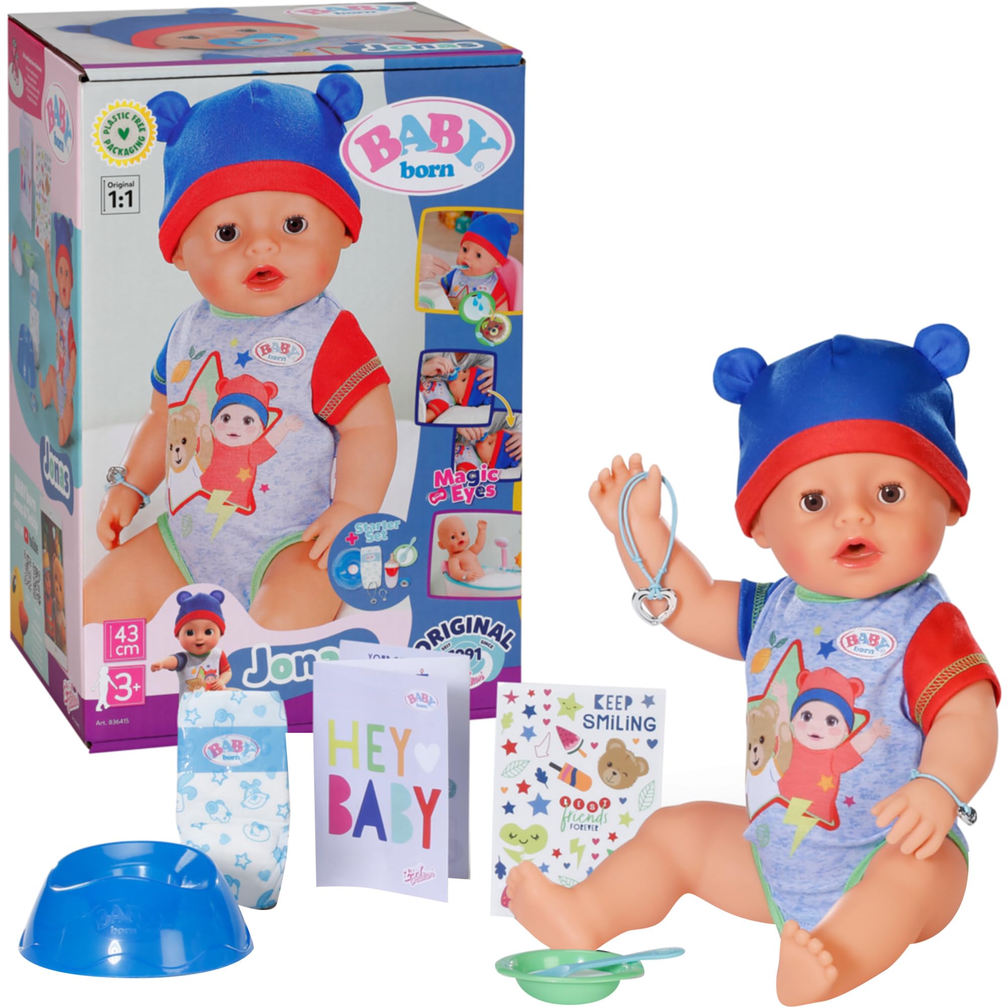 Amazon.com: Baby Born Jonas - 43 cm Baby Doll - 10 Functions