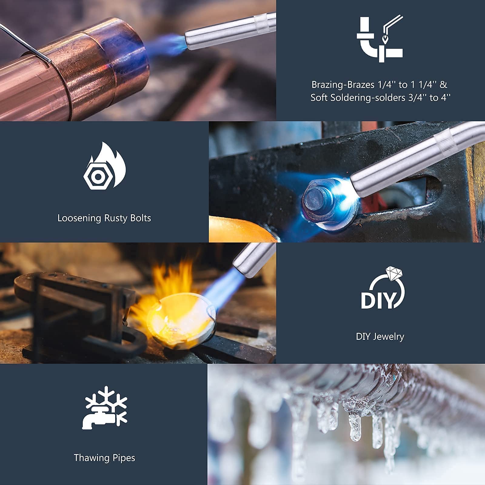 Propane Torch Head Trigger Start Mapp map Gas Torch HighIntensity