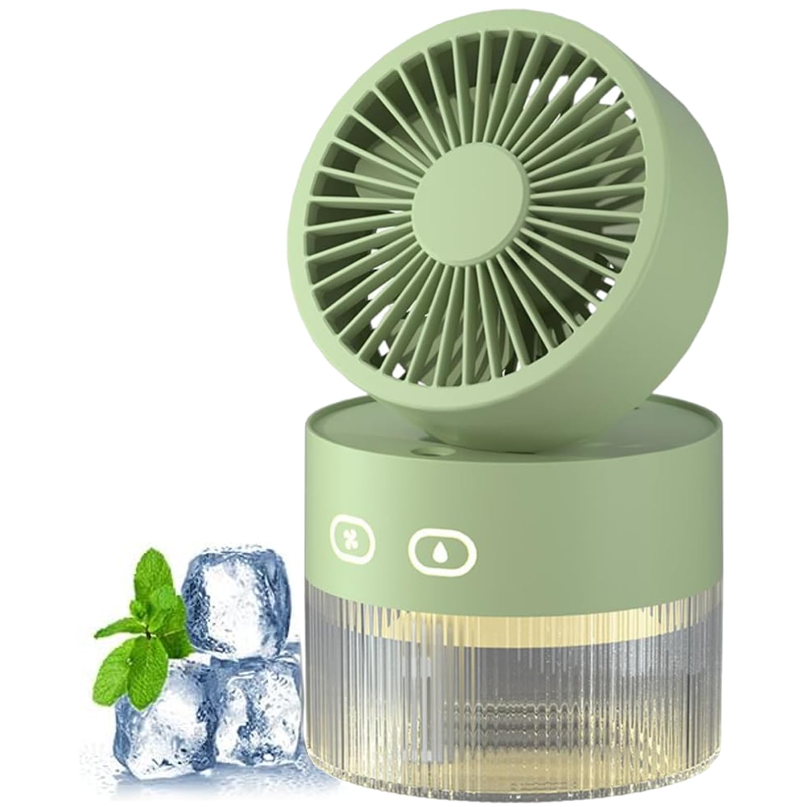 Leipsychic A Portable Ir Cooler With Mist & Night Light – Mini Evaporative Cooling Fan With 3 Speeds, Quiet Personal Desk Ir Conditioner For Bedroom, Office, Dorm & Summer Heatwave Cooling (A)