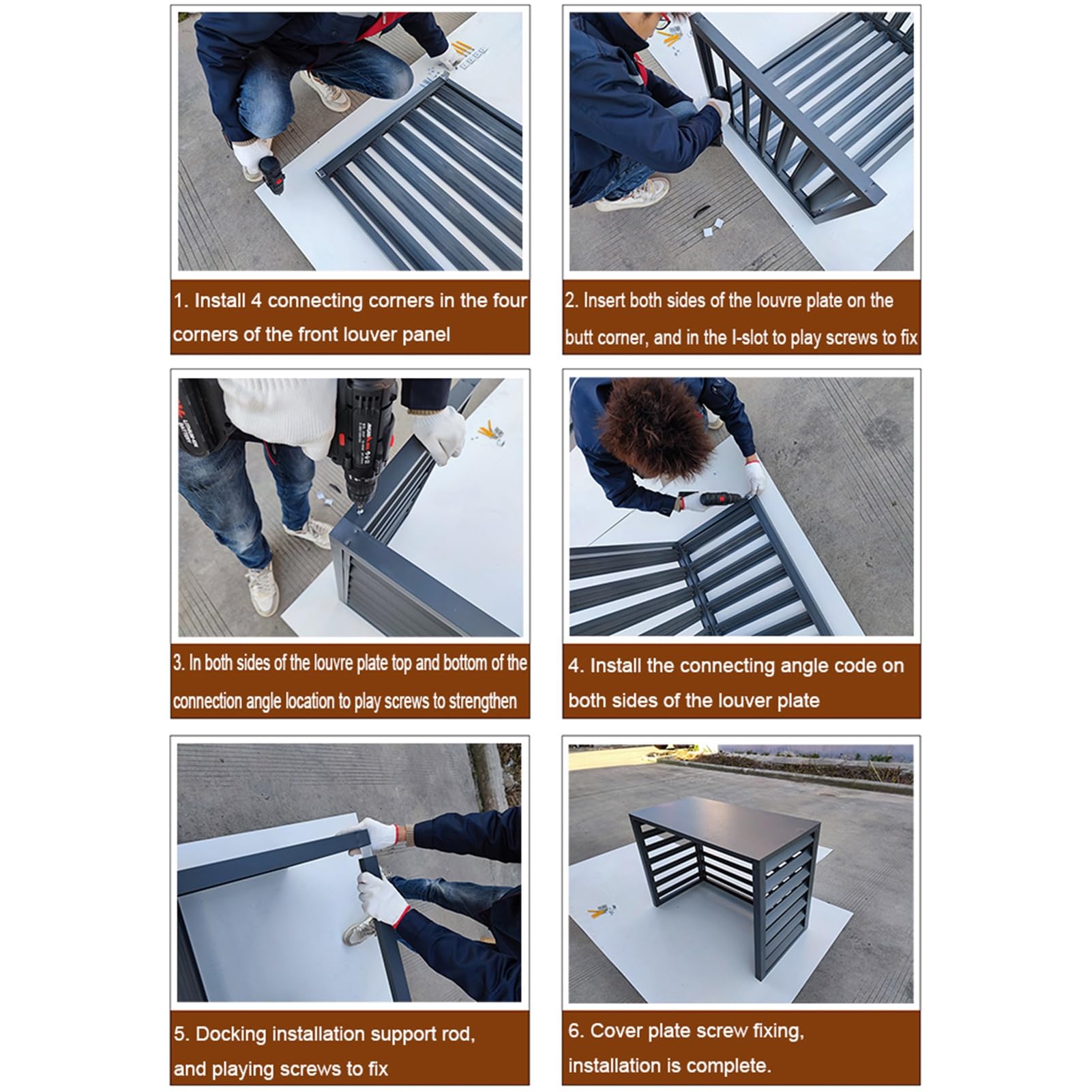 Wytrzymała aluminiowa osłona ogrodzeniowa klimatyzatora okiennego, wodoodporna, pyłoszczelna osłona ochronna AC i zewnętrzna obudowa prywatności do jednostki skraplającej, sprzęt basenowy, kosz na