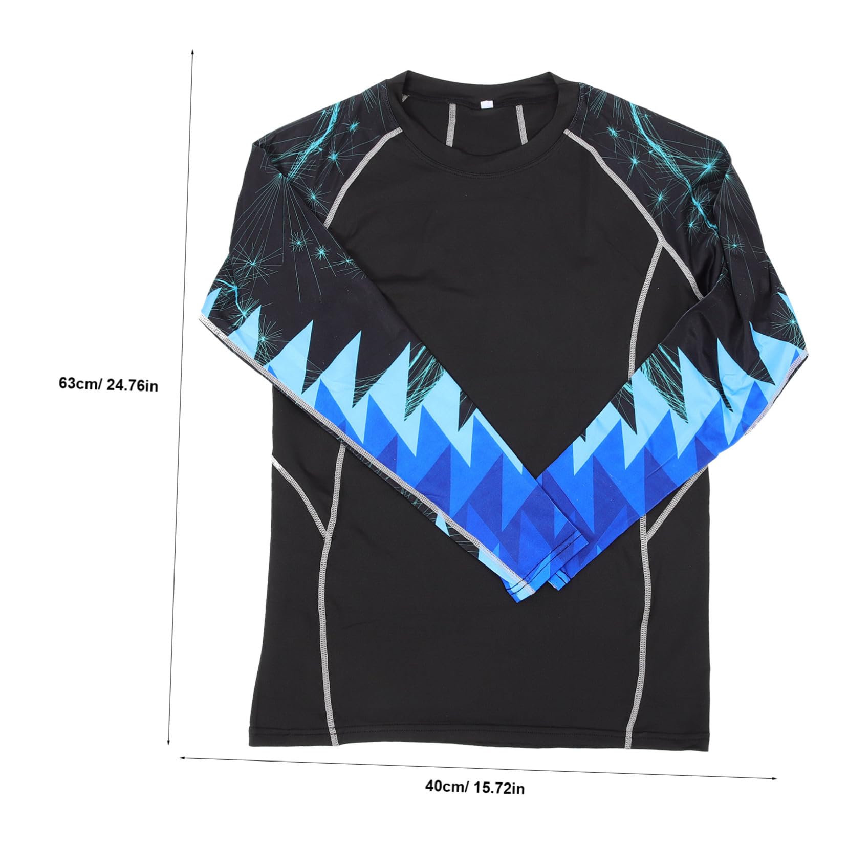 FOMIYES Men Fitness Clothes Long Sleeve Compression Shirt Breathable and Comfortable Workout Outfit for Sports Black