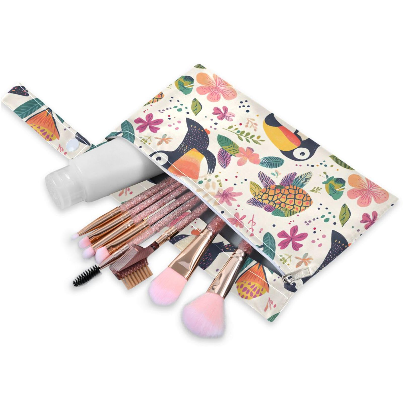 Coikll Wet Dry Bags for Cloth Diaper 2 Pack Waterproof Yoga Gym Bag for Swimsuit Wet Clothes Baby Items-?Tropical Bird?