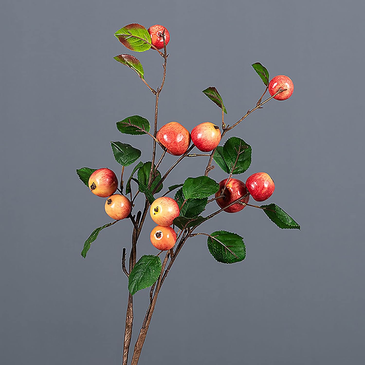 3Pcs Artificial Apple Branch,Fake Fruit Branch Bouquet Artificial Fruit Branches Flower Arrangement Props for Kitchen Party Home Office Garden, Red, 18.9inch, 210402YF28-1-3-10439-1713457302