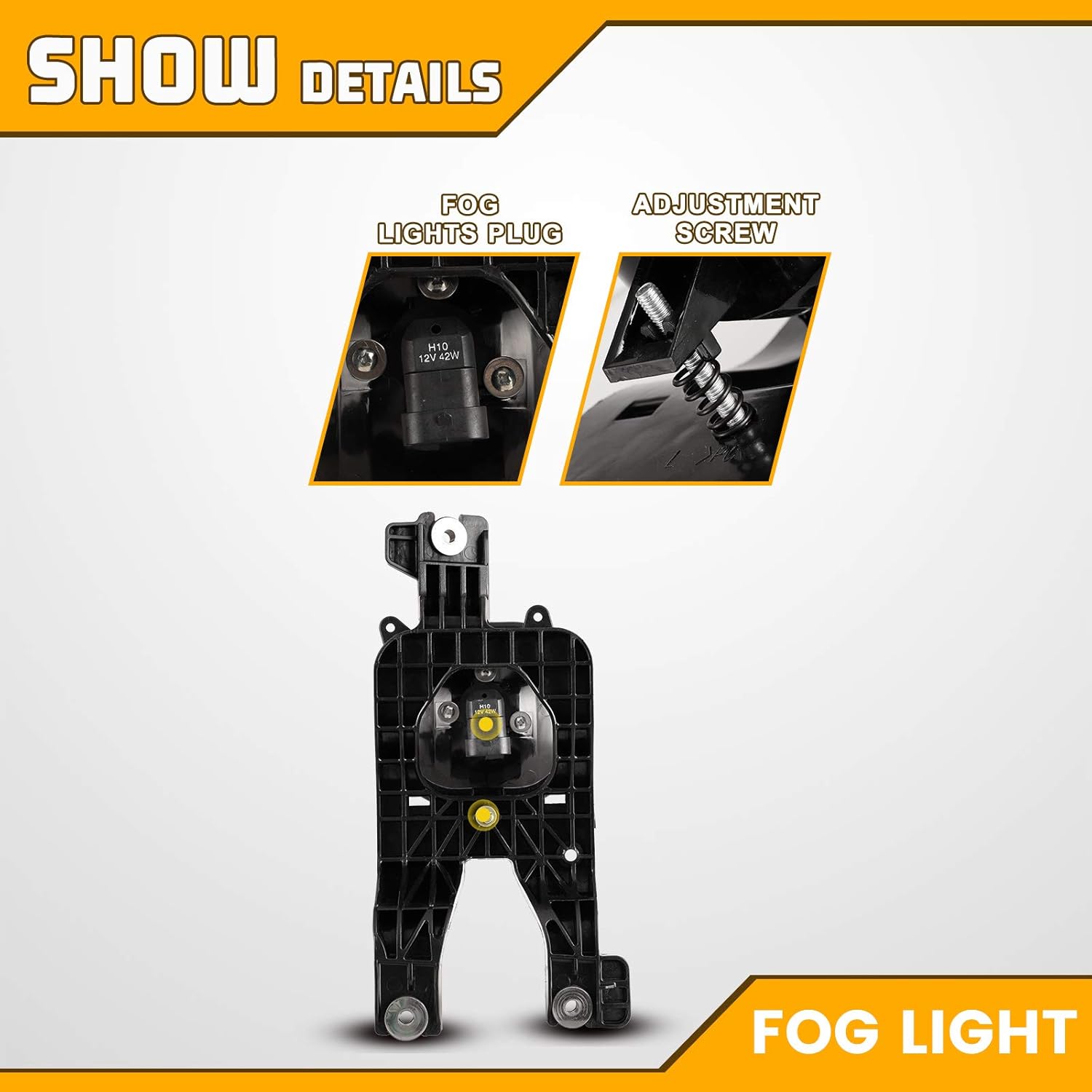 AUTOWIKI Fog Lights for 2008 2009 2010 FORD F250 350 450 550 Super Duty include Wiring Harness & Switch with Clear Lens OEM Replacement Fog Lamps 1 pair