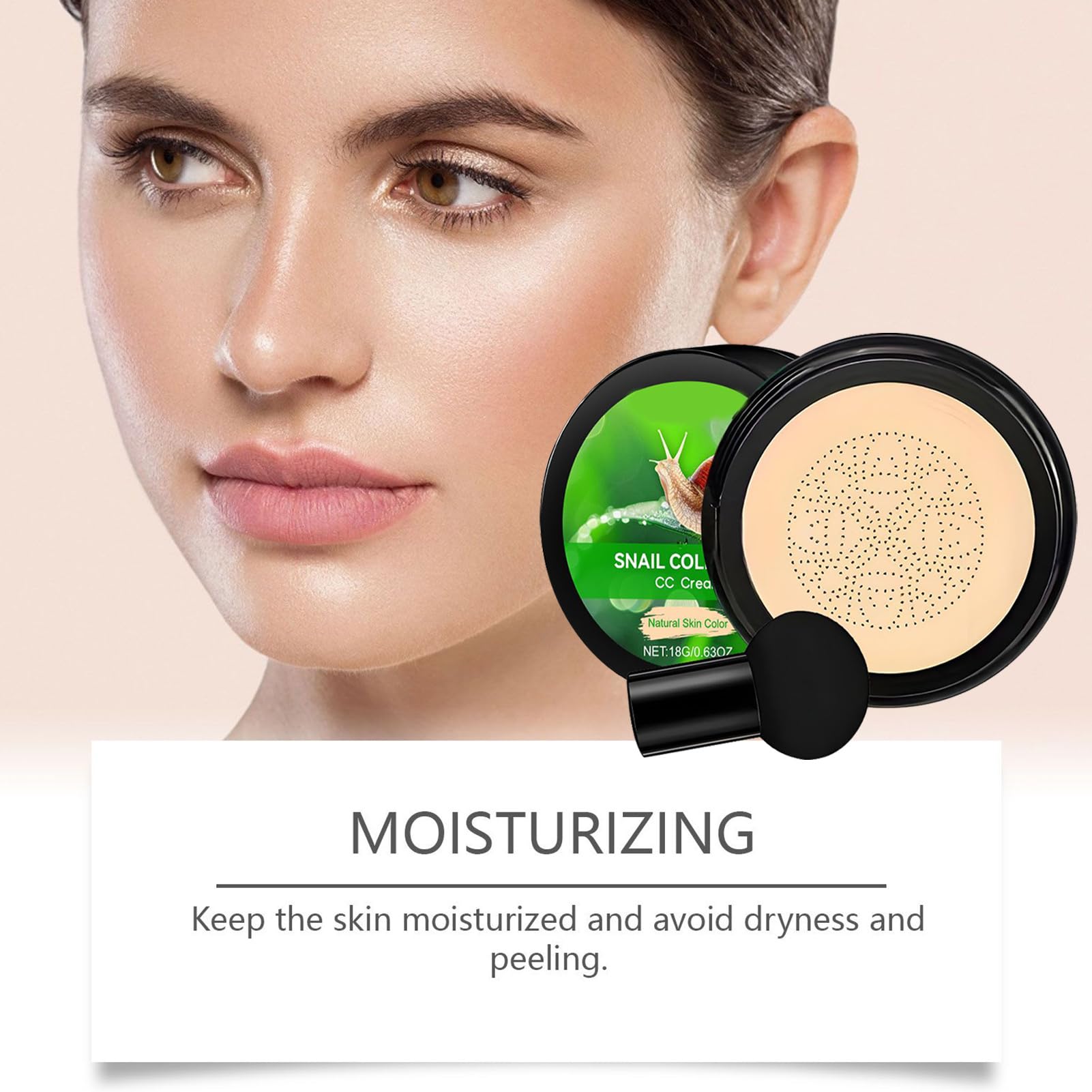 Cuscino Air CC Cream - Correttore Idratante Viso | Crema CC Viso A Lunga Tenuta Con Cuscino Air Cushion Per Trucco Quotidiano