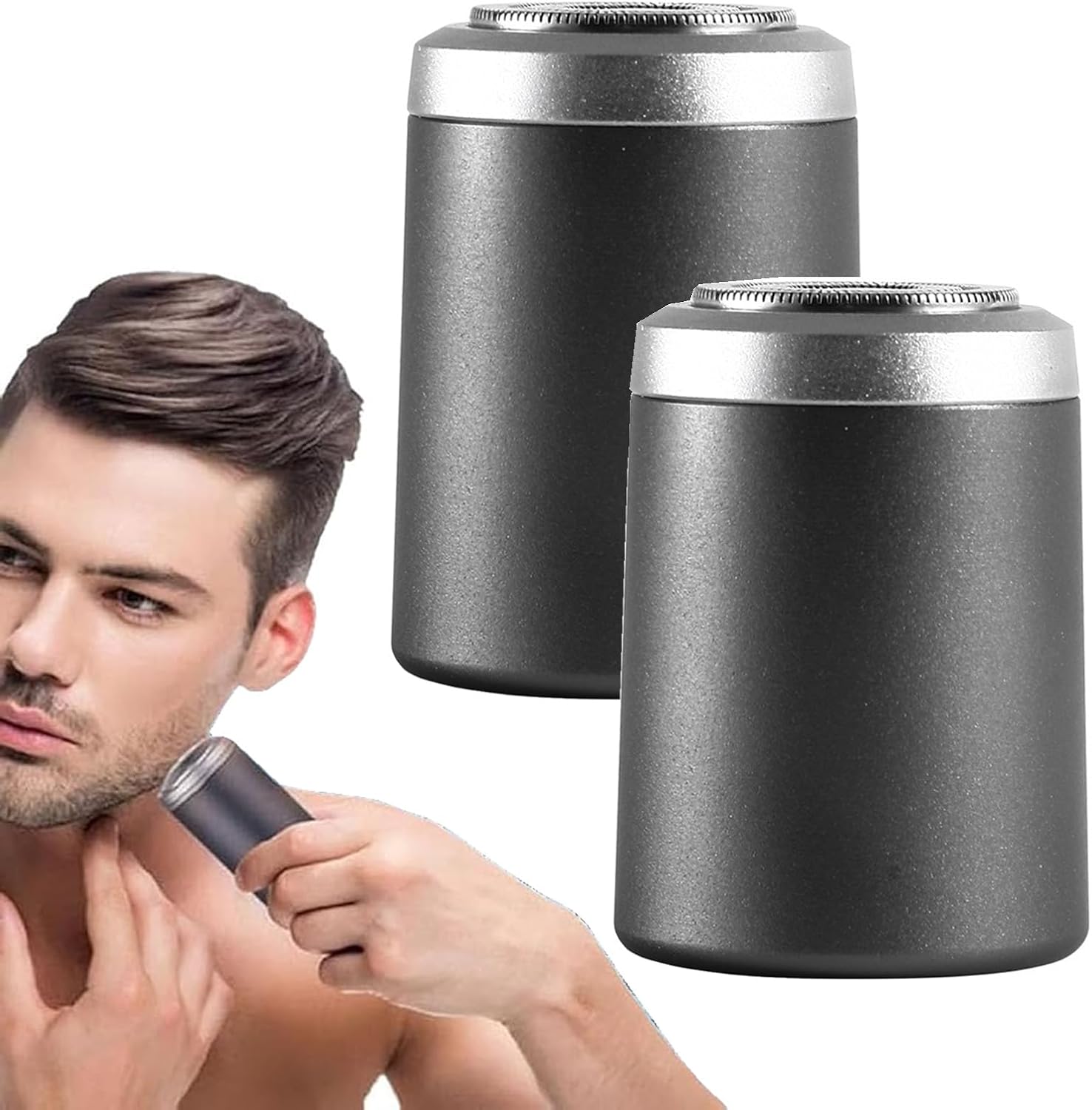 2025 Portable Mini Electric Shaver, USB Rechargeable Waterproof Trimmer Travel Razor for Men, Pocket Size for Home Travel Office (2)
