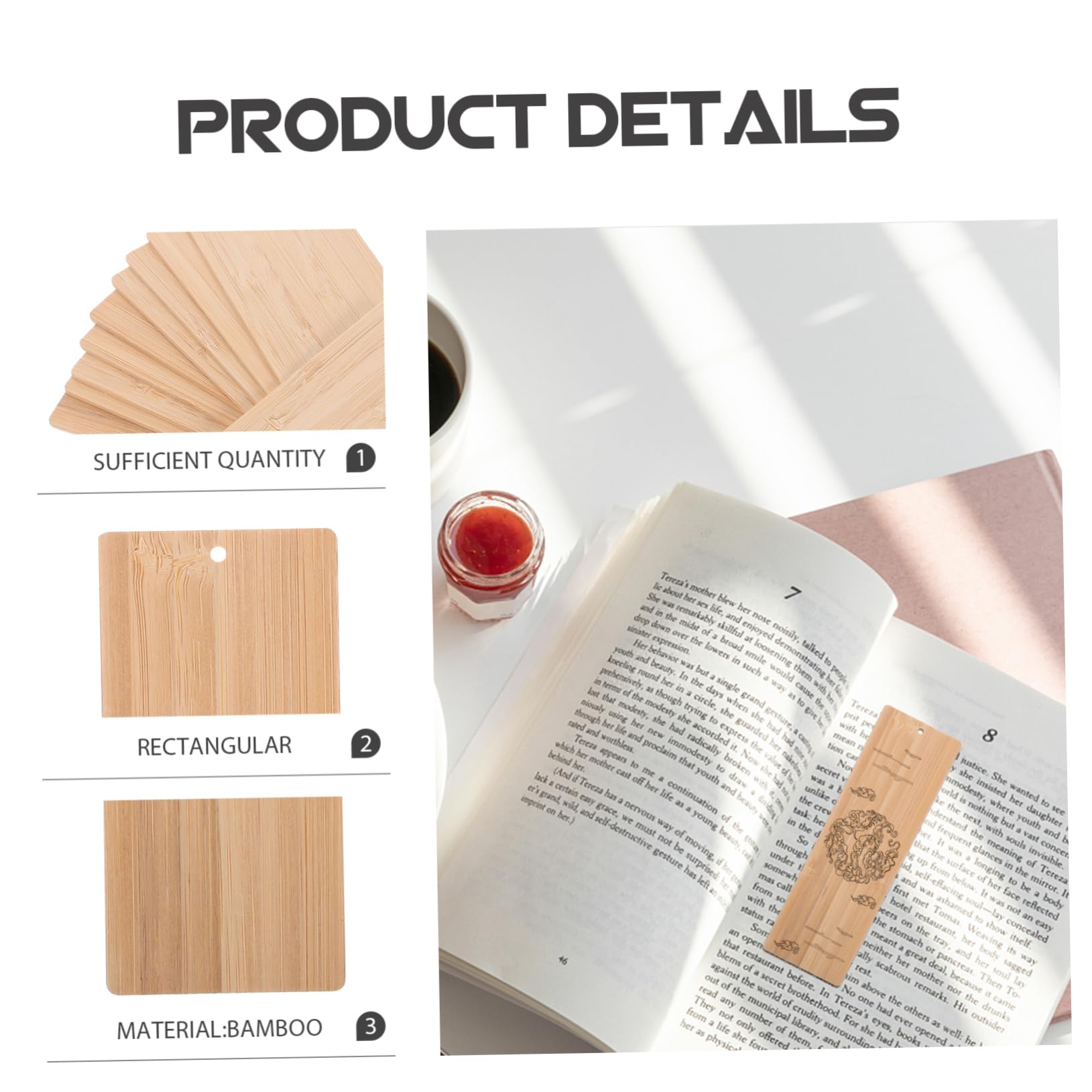 jojofuny 5 Set Segnalibri Rectangolari Per Decorazioni Artigianali Superficie Liscia Per Personalizzare Dimensioni Per Scuole E Progetti Te 10 Pezzi * 5