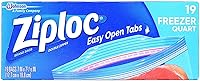 Vista 1 de Ziploc Bolsas para congelador, cuarto de galón, 19