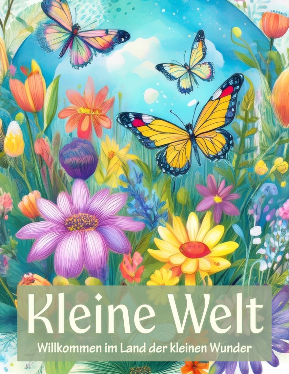 Kleine Welt - Willkommen im Land der kleinen Wunder: Das große Malbuch für kleine und große Entdecker I Kleine und klitzekleine Tiere und Blumen I ... Kinder und Erwachsene I DIN A4 I Ausmalbuch