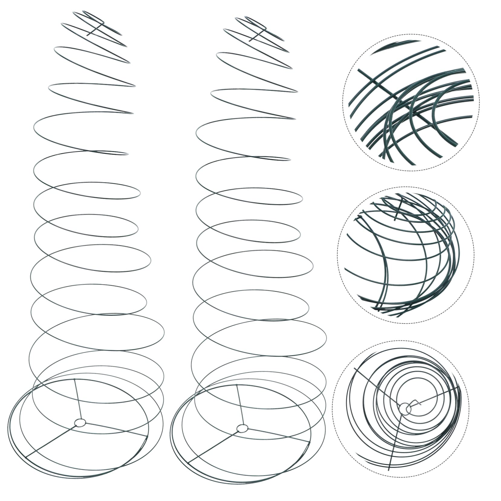 TOYANDONA Lot de 2 Tuteurs à Plantes en Spirale en Acier Inoxydable, Support Végétal Réutilisable et Robuste pour Jardin, pour Tomates et Vignes
