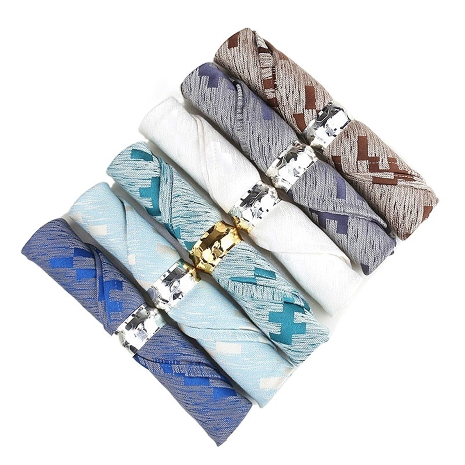 Tovagliolo di Stoffa Tovaglioli in Tessuto Luxury Jacquard Cucina Tavolo da Cucina Tovaglioli Soft Dinner Tovaglioli for Ristorante/Matrimonio 6pcs / Set (Color : Plum)